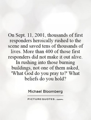 On Sept. 11, 2001, thousands of first responders heroically rushed to ...