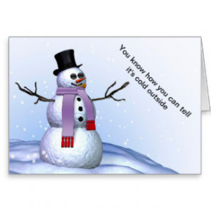 Funny Snowman Teen Winter Card
