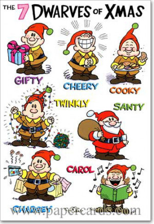 Dwarves of Christmas (12 cards/12 envelopes) Funny Boxed Christmas ...