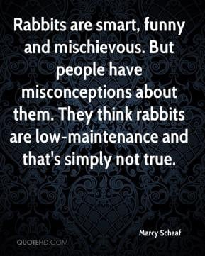 Marcy Schaaf - Rabbits are smart, funny and mischievous. But people ...