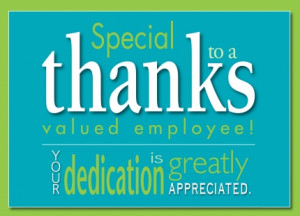 Employee Recognition Thank You Employee appreciation card