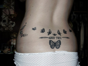 Lower Back Butterfly Tattoo
