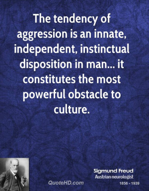 The tendency of aggression is an innate, independent, instinctual ...