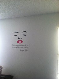 Monroe Wall Decal Decor Quote Face PINK Lips Large Nice Sticker