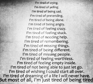 Tired Of Trying.