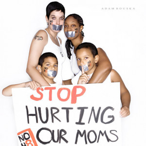 RIGHT: Karl Frisch. LEFT: A family of NOH8 Supporters who volunteered ...