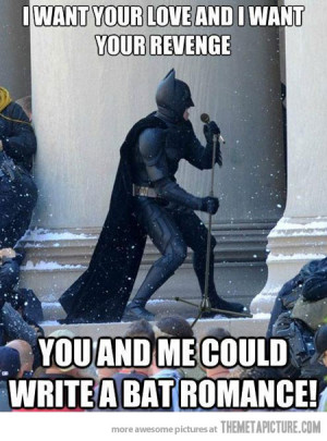 Funny photos funny batman singing meme microphone snow