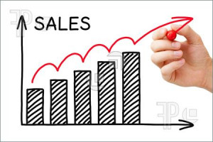 Picture of Hand drawing Sales Growth Graph with marker on transparent ...