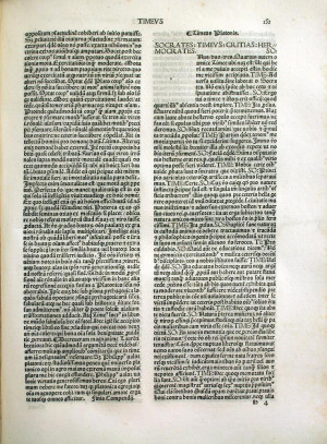 15th century latin translation of plato s timaeus plato