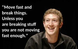 Marc ZUckerberg face picture on black background with quote: 