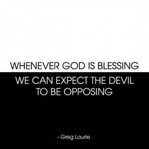 God blessing, devil opposing