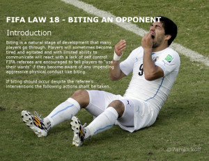 FIFA Law 18 – Biting an Opponent