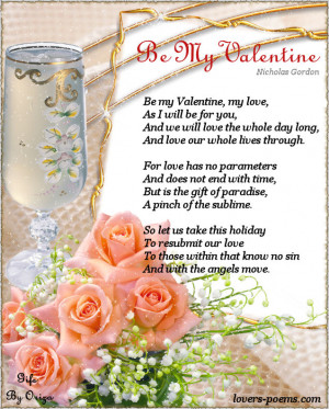 be my valentine love poem for valentine s day