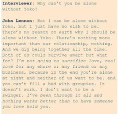 Yoko Ono And John Lennon Quotes John lennon on yoko ono-