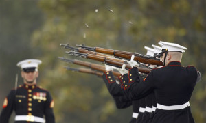 Fallen Marine: Burial service at Arlington National Cemetery