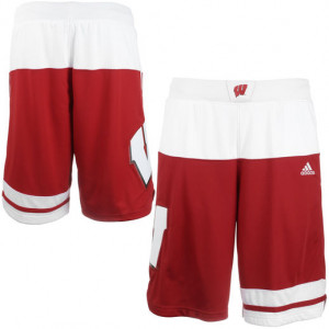 adidas wisconsin badgers cardinal road replica basketball shorts