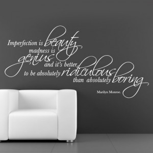 ... -Imperfection-Is-Beauty-Marylin-Monroe-Quote-Vinyl-Wall-Art-Sticker