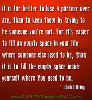 ... yourself where You used to be. — Sandra Kring, bestselling author
