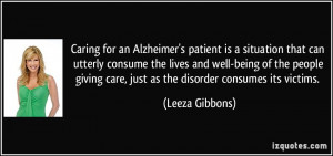 Caring for an Alzheimer's patient is a situation that can utterly ...