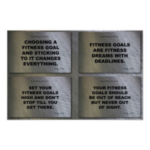 Goals Quotes Fitness Collage Poster