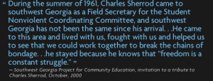 Sherrod came to southwest Georgia as a Field Secretary for the Student ...