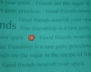 Friends Fabric Friendship Quote Fabric 100% Cotton Fat Quarter Quilt ...