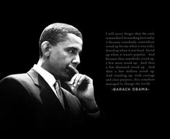 Poster: Barack Obama (quote from his speech on racism)