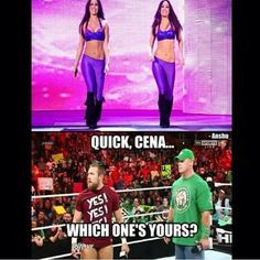 wonder if the Bella's have ever considered switching on Cena and ...