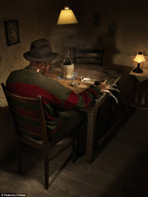 Dunslashin: Freddy Krueger smokes a cigarette as he sits alone at his ...