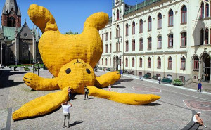 ... Florentijn Hofman, Art Installations, Yellow Rabbit, Giant Bunnies