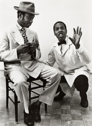 Lionel Smith and Meshach Taylor in the Goodman’s production of Sizwe ...