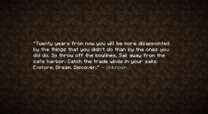 End of Minecraft Quote by Awajuk