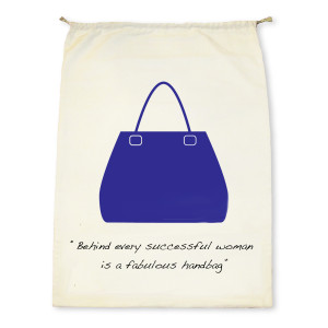 Drawstring Handbag Dust Cover Lite with Quote, 