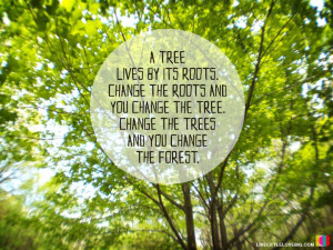 tree lives by its roots. Change the roots and you change the tree ...