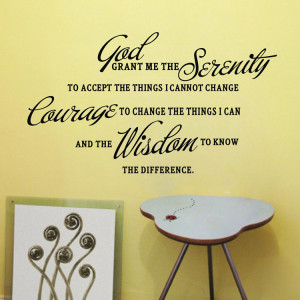 ME THE SERENITY PRAYER BIBLE Art Quote Vinyl Wall Stickers Decal Home ...