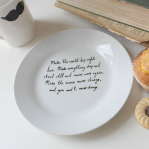 Wuthering heights quote on a plate (Pride and Predjudice also ...