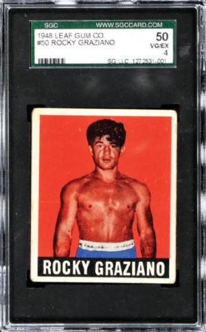 Rare 1948 Leaf Rocky Graziano card