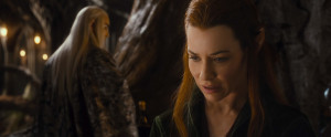 Tauriel confronted by the Elf-king Thranduil