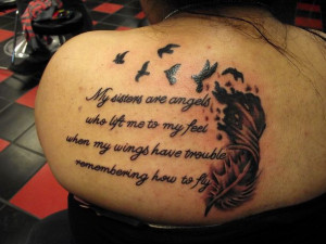Sister Tattoo Quotes Hers is a quote about her
