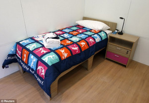 Built for one: The dainty beds in the Olympic Village don't really ...