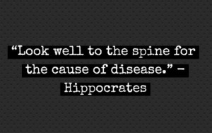 look well to the spine for the cause of disease hippocrates