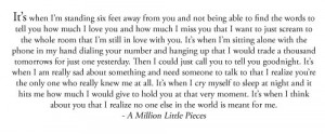 ... little pieces. ♥ i think this is the most perfect quote i've seen