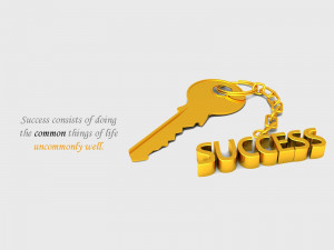 Wallpaper: Quotes-Key of Success Wallpaper