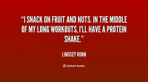 snack on fruit and nuts. In the middle of my long workouts, I'll ...