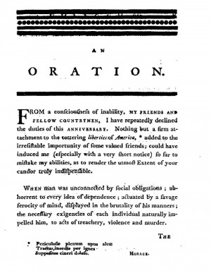 Benjamin Church, Boston Massacre Oration, 1773, page 4