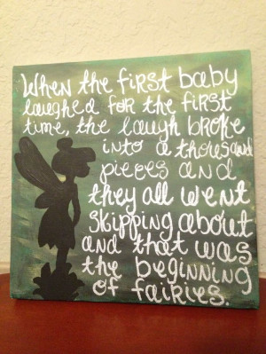 DIY painted canvas. Tinkerbell