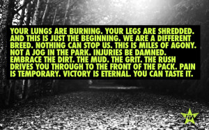 ... better to use a quote about running than a generic motivational quote