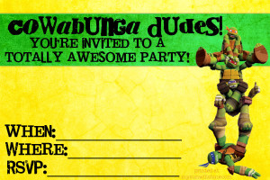 FREE Teenage Mutant Ninja Turtle Party Printables