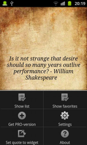 Shakespeare Quotes - screenshot