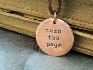 Page Necklace, Bob Seger Song, Simple Copper Pendant Necklace, Quote ...